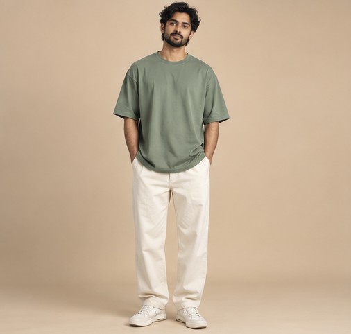 Fictional C-Grow model, original AI fashion concept