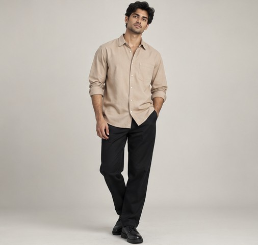 Fictional C-Grow model, original AI fashion concept